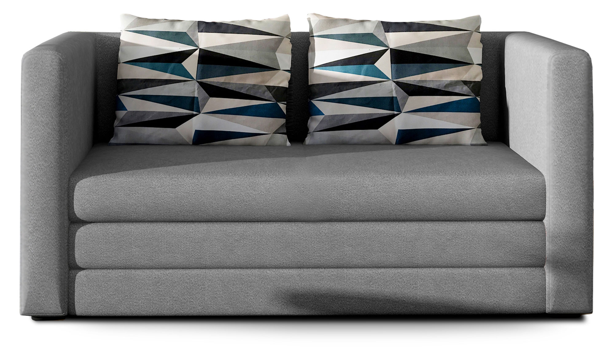 Kanapa rozkładana dwuosobowa Bombszel szara - zdjęcie 1