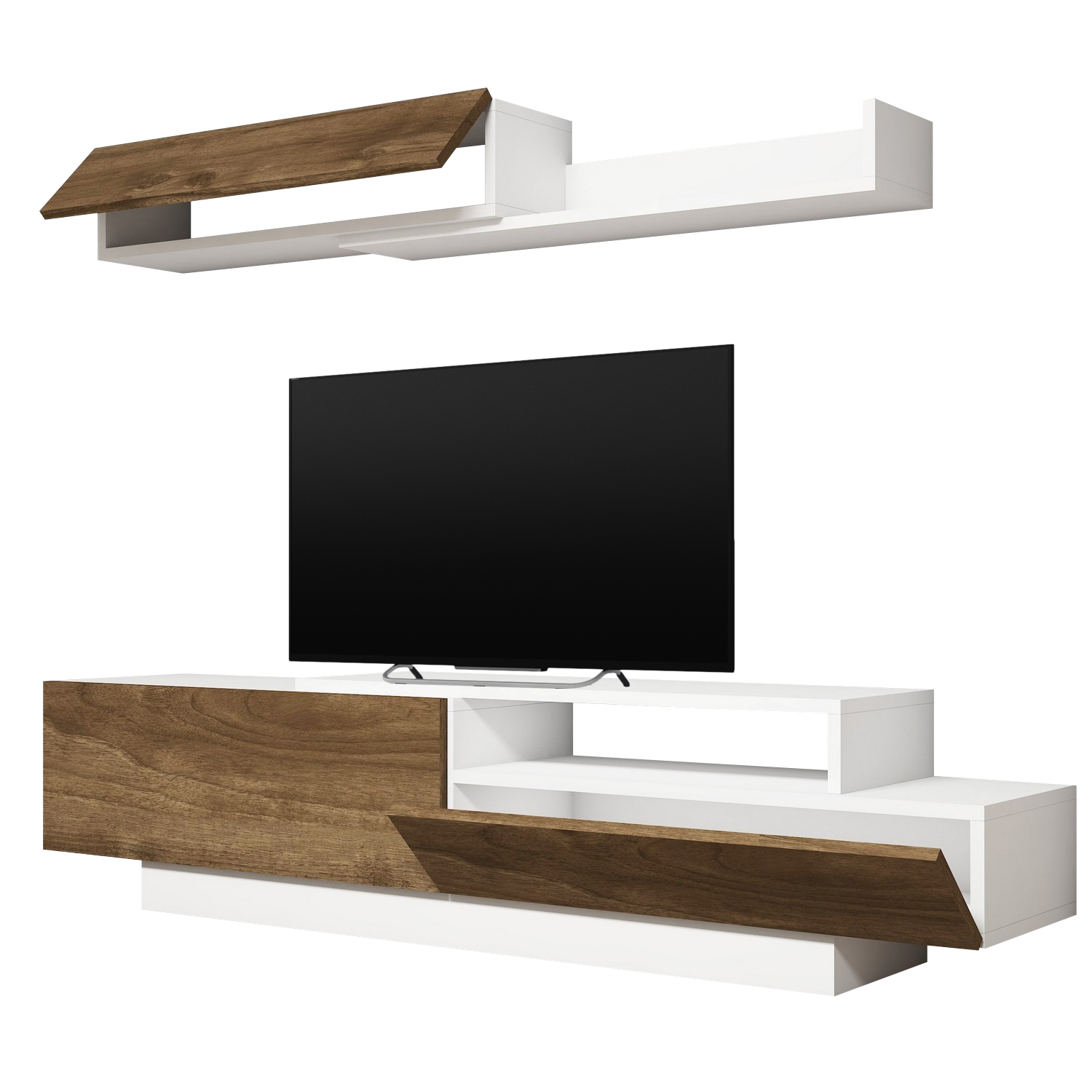 Szafka RTV Enriso z półką naścienną - zdjęcie 1