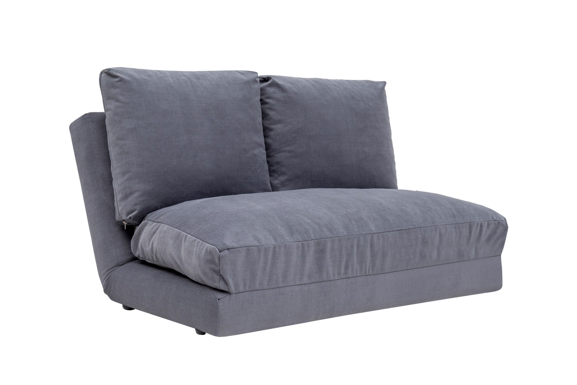 Sofa dwuosobowa Sherso 120 cm szara z funkcją spania - zdjęcie 1