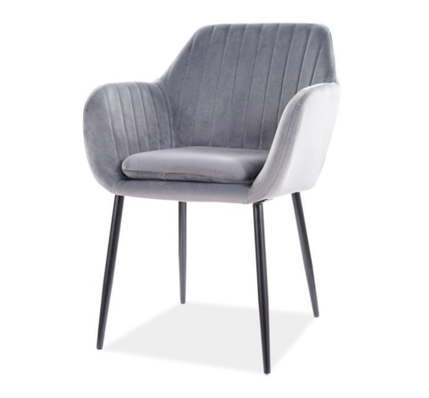 Krzesło tapicerowane Hilagon szary velvet