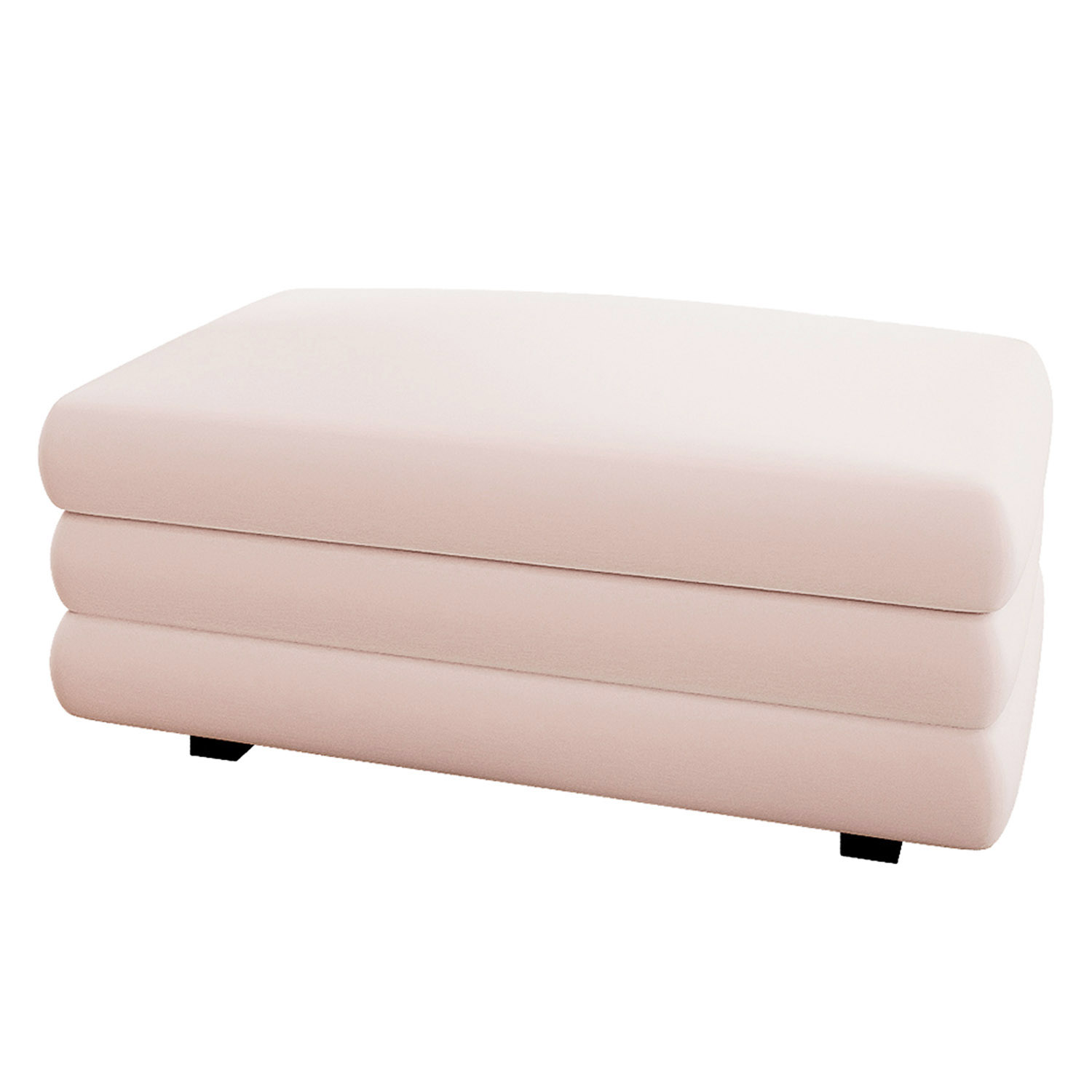 Podnóżek Lincino beżowy welur - zdjęcie 1