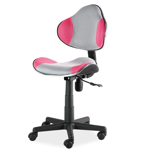 Fotel biurowy Morild szaro - różowy - zdjęcie 1