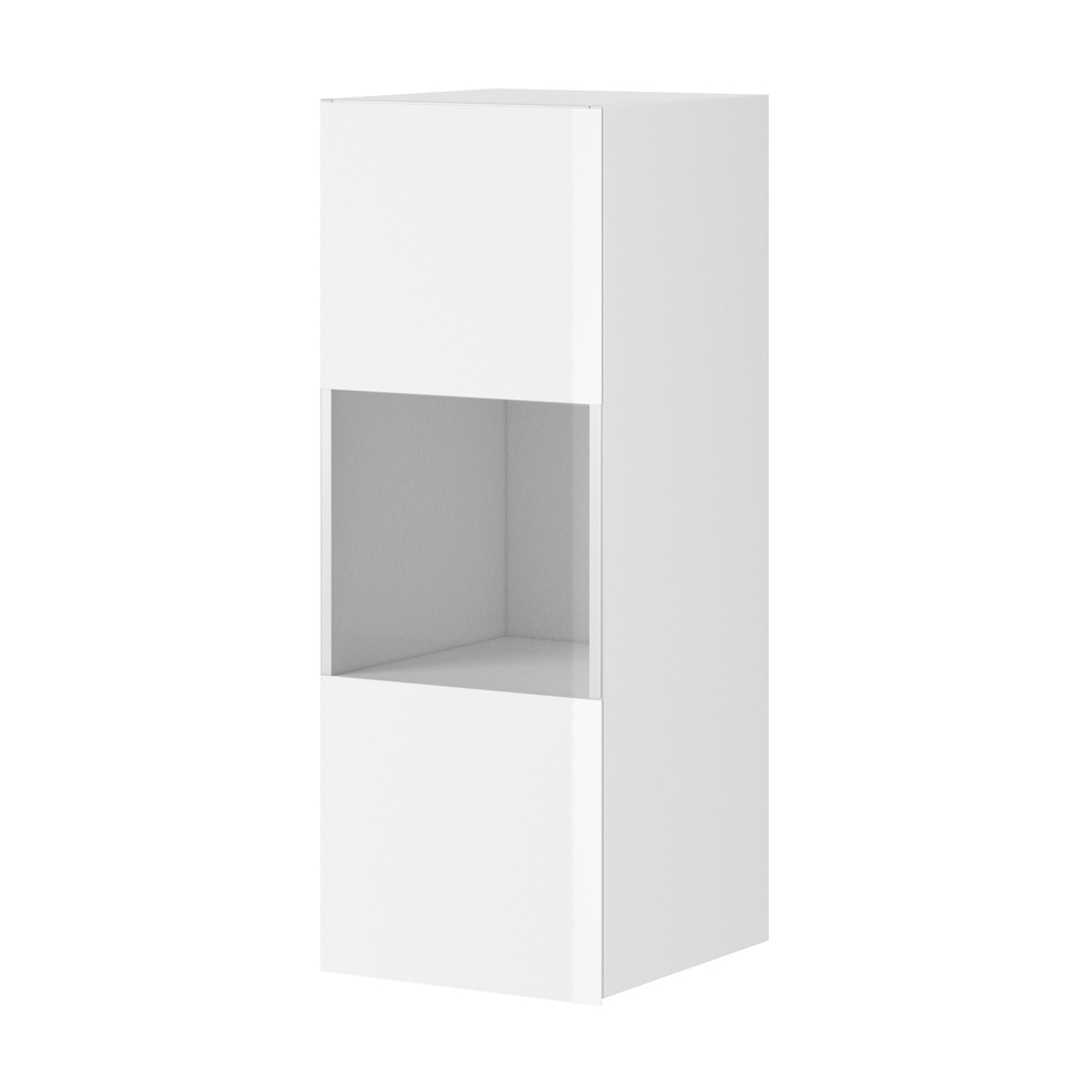 Witryna wisząca Monterry z przeszkleniem biała - zdjęcie 1