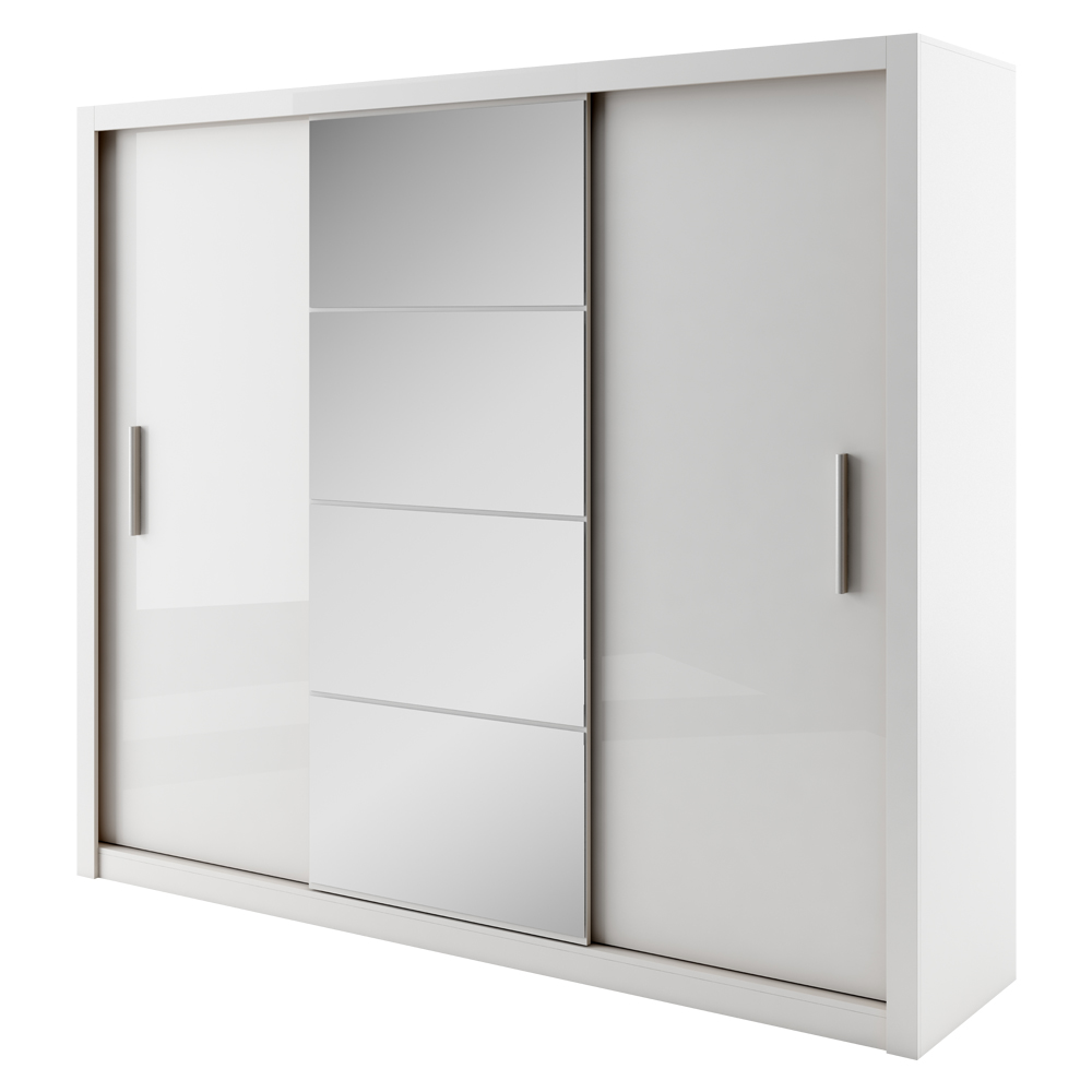 Szafa Idea 250 cm z lustrem Biały  - zdjęcie 1