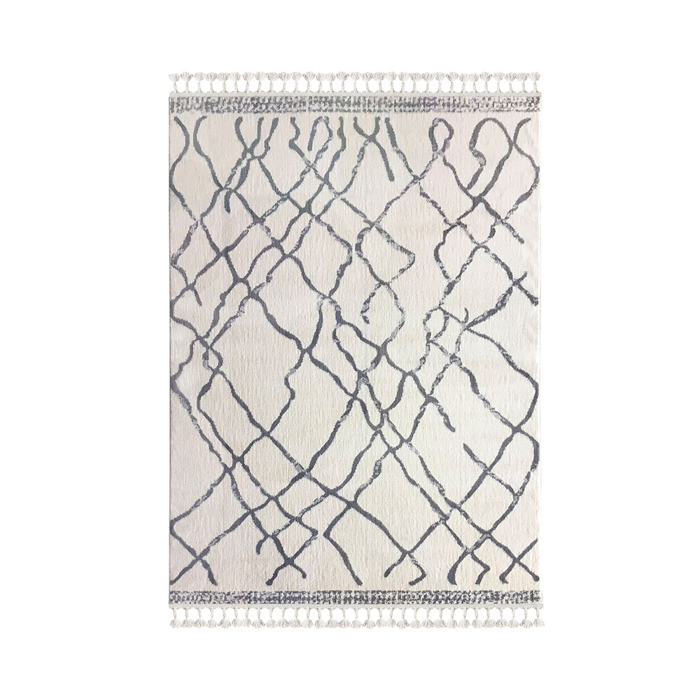 Dywan nowoczesny Terninte 160x230 cm biało-szary - zdjęcie 1