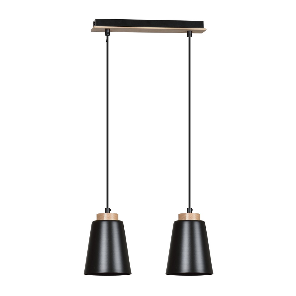 Lampa wisząca Montieri czarna x2 - zdjęcie 1