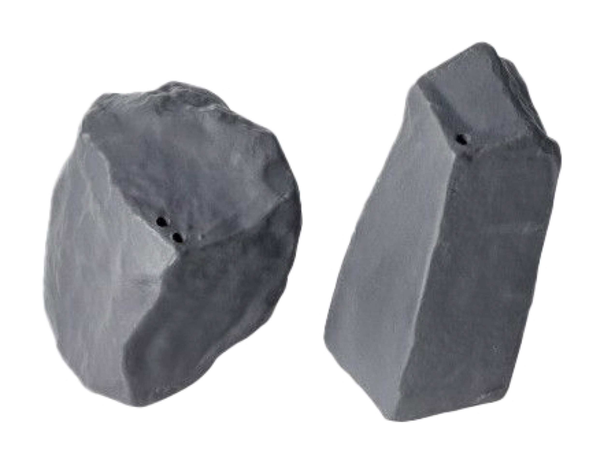 Zestaw solniczki i pieprzniczki porcelanowy Rock&Salt czarny - zdjęcie 1