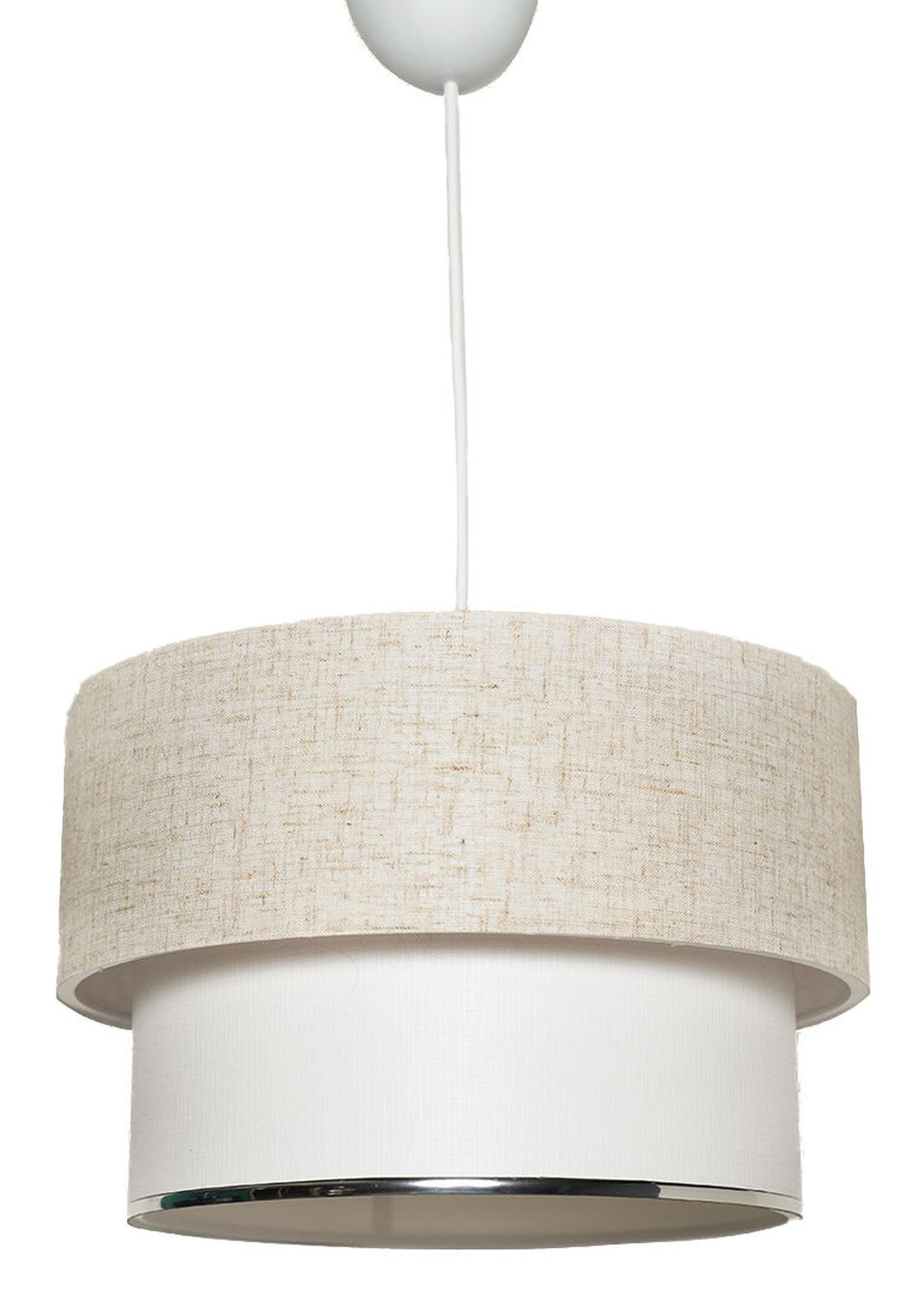 Lampa wisząca Fattio średnica 30 cm kremowo-biała - zdjęcie 1