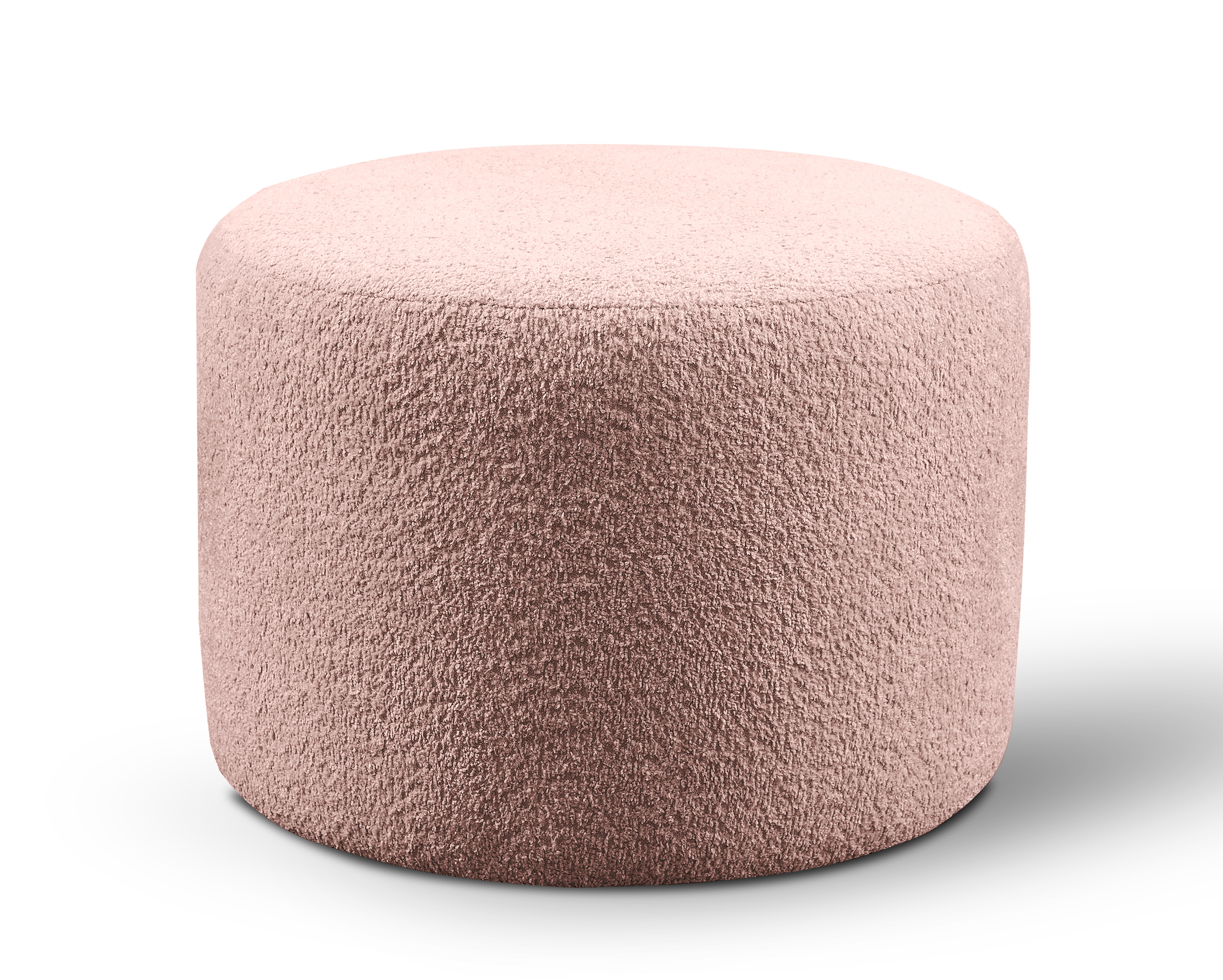 Pufa 60 cm Carmela różowa boucle nogi czarne - zdjęcie 1