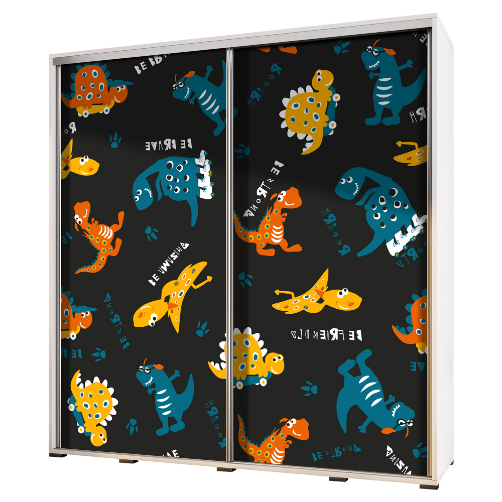 Szafa Wenecja 205 cm Kolorowe dinozaury - zdjęcie 1