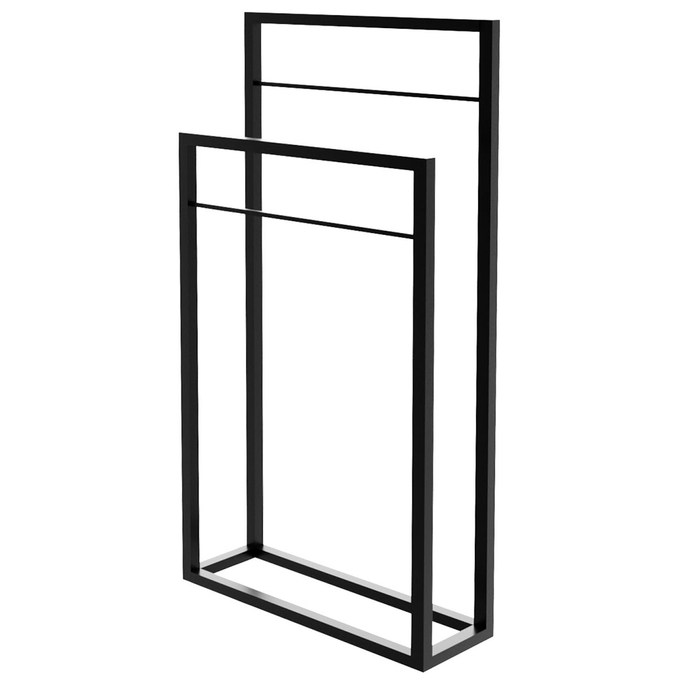 Wieszak na ręczniki Richily stojący czarny - zdjęcie 1