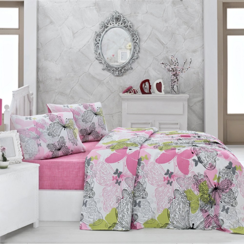 Narzuta Drawn Butterflies 200x230 cm - zdjęcie 1