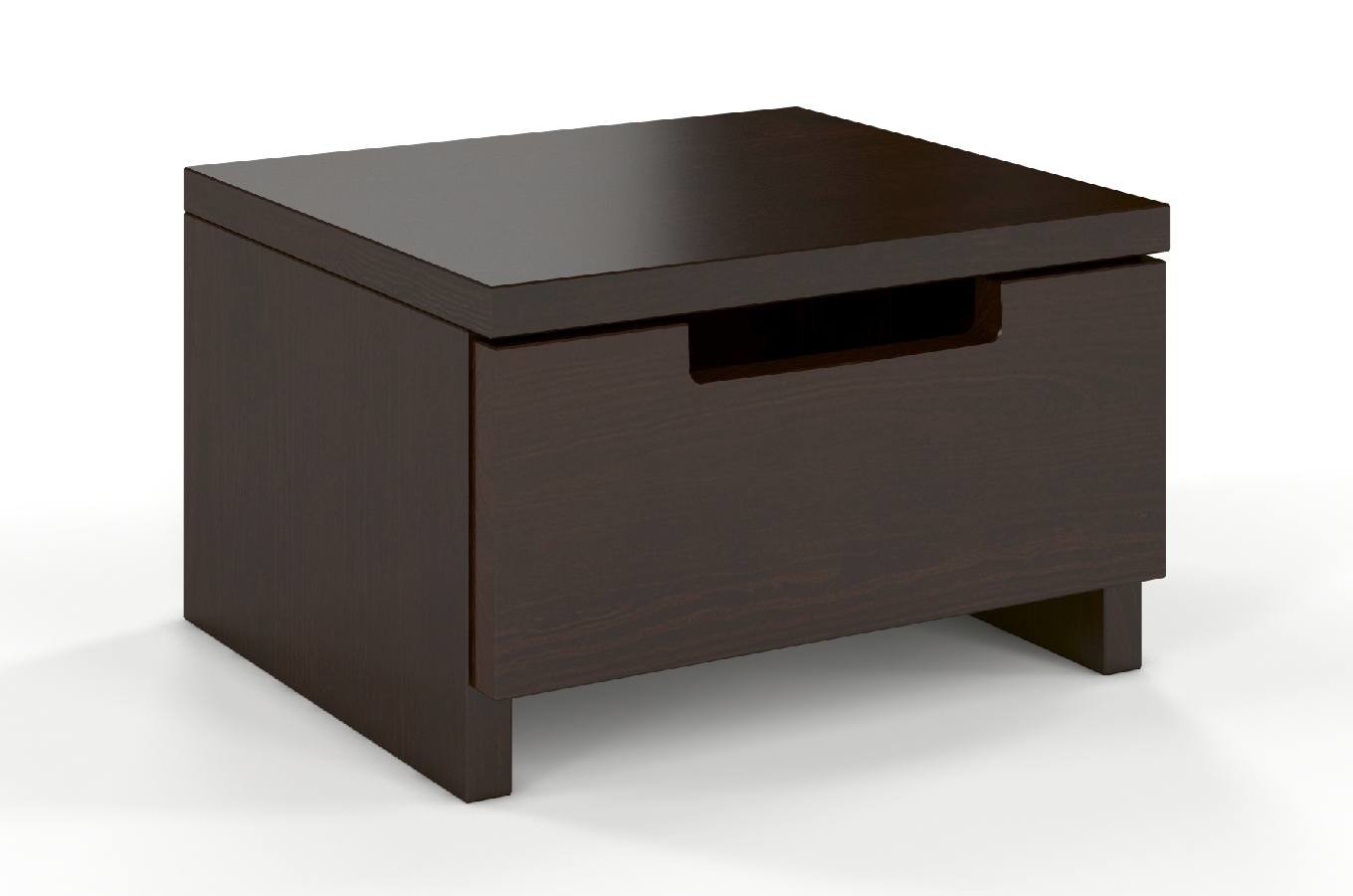 Szafka nocna Noava z drewna sosnowego niska Palisander - zdjęcie 1