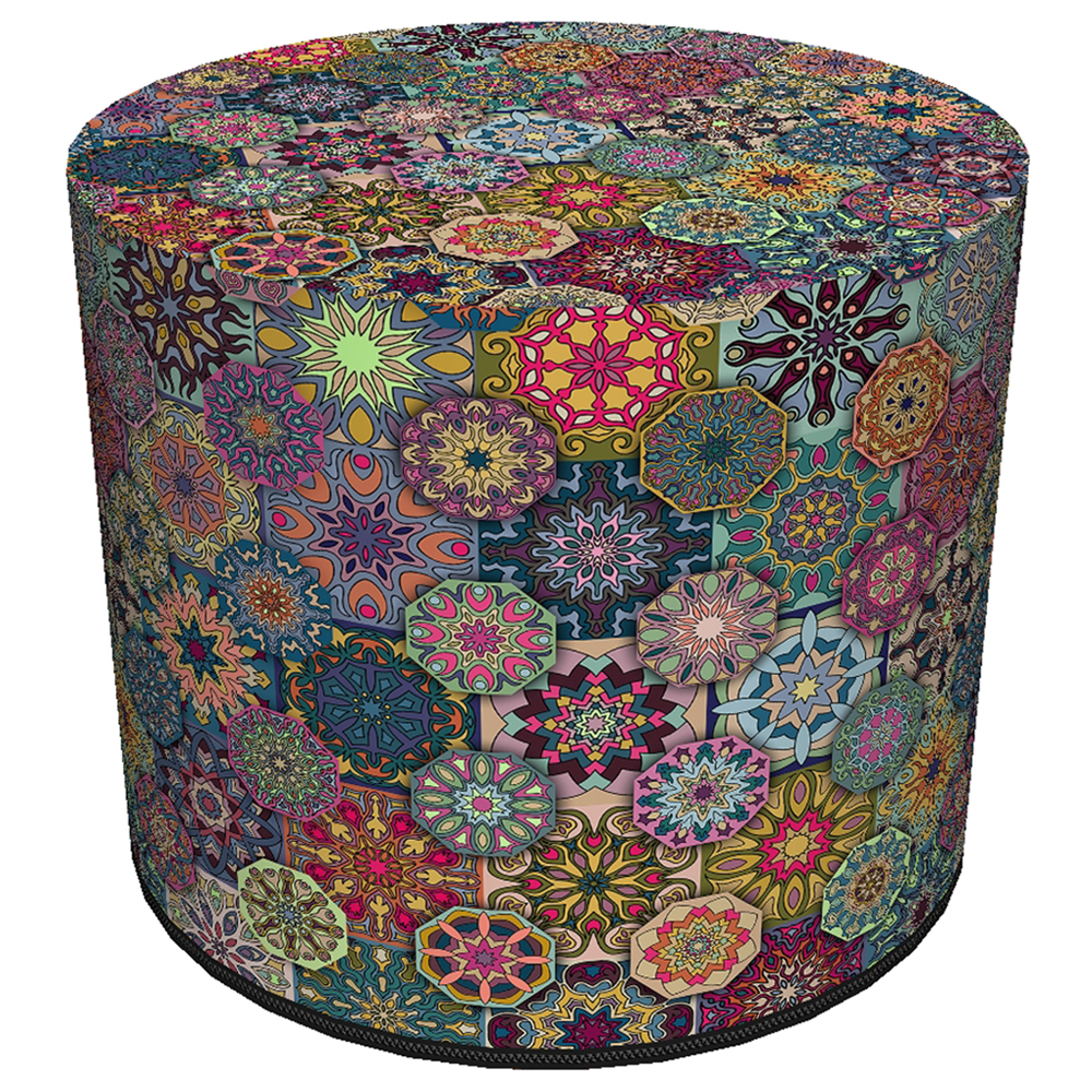 Pufa okrągła Fresvik mozaika Walencja - zdjęcie 1