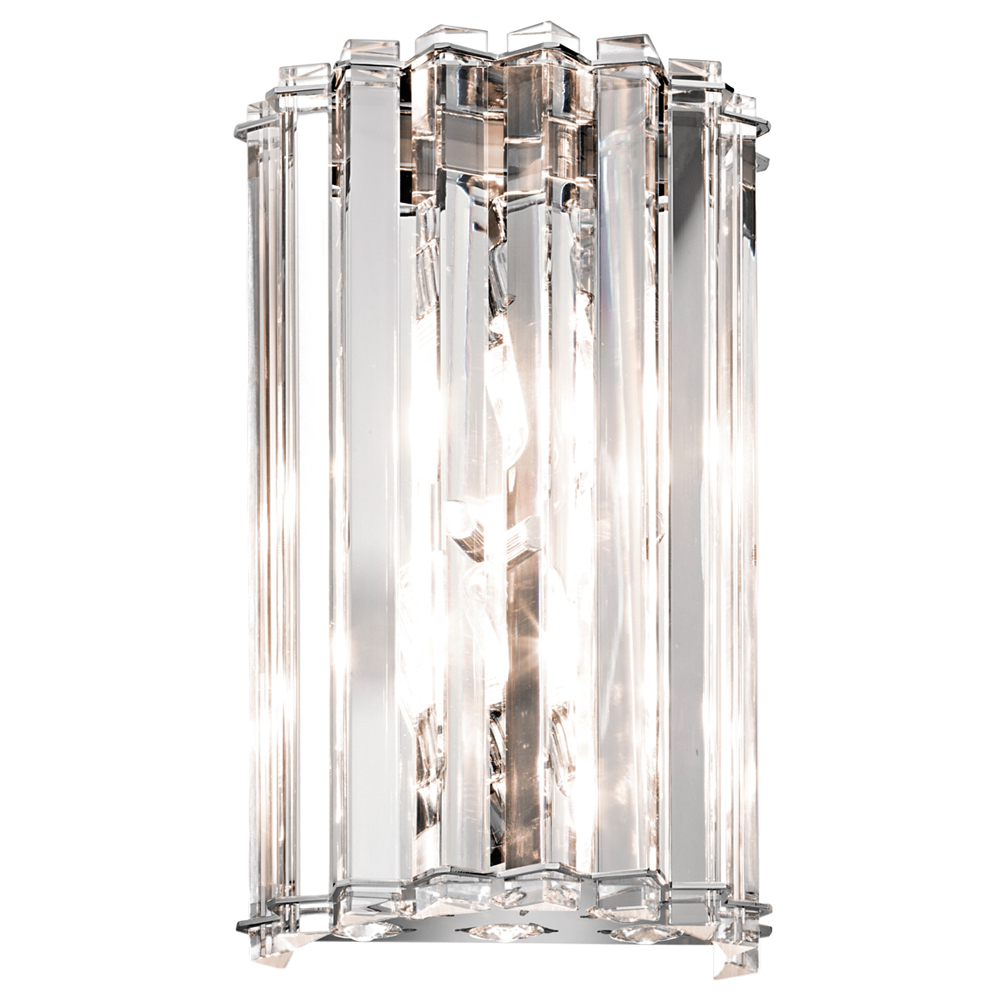 Kinkiet ścienny Skier z kryształu chrom - zdjęcie 1