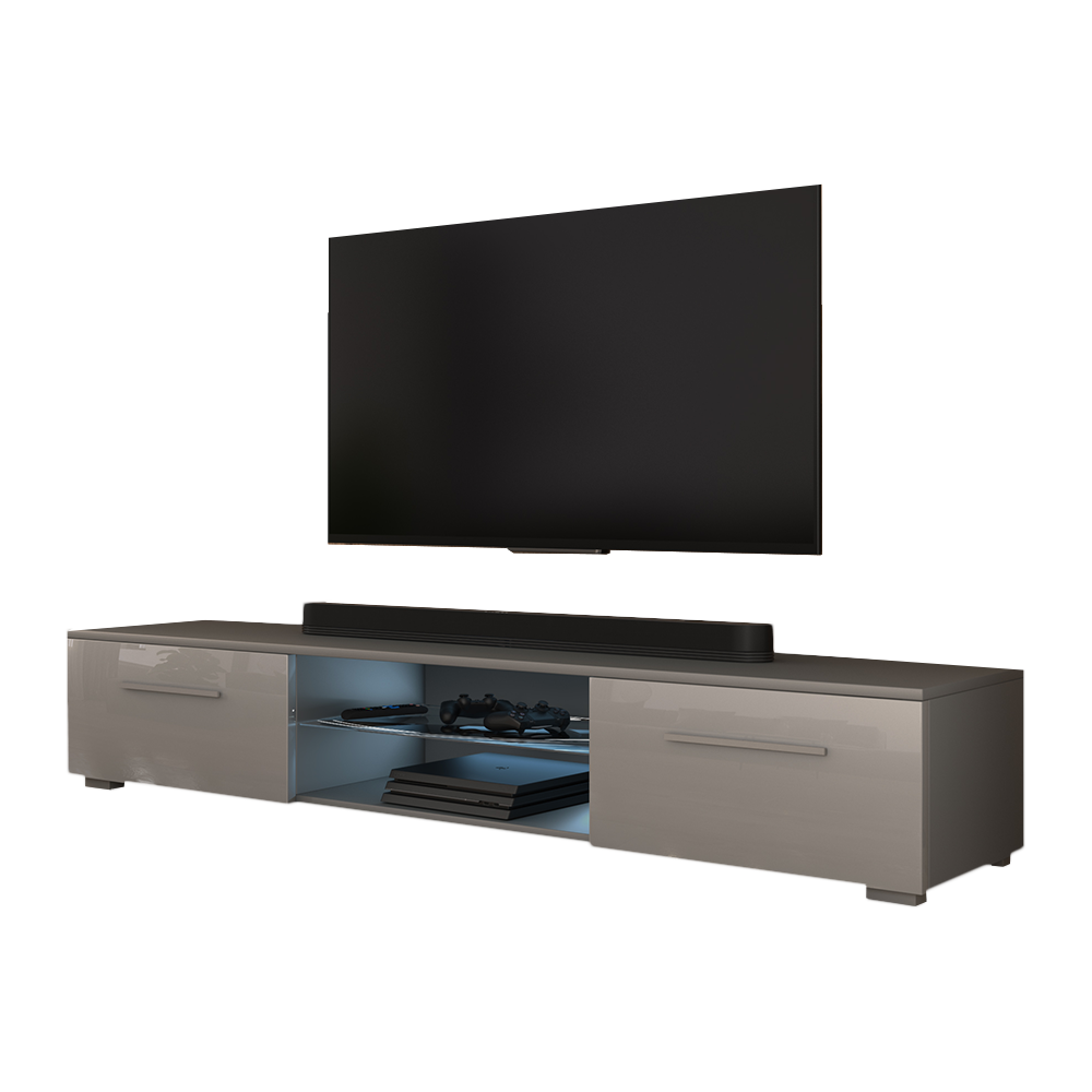 Szafka RTV Syvis Szary mat / Szary połysk 