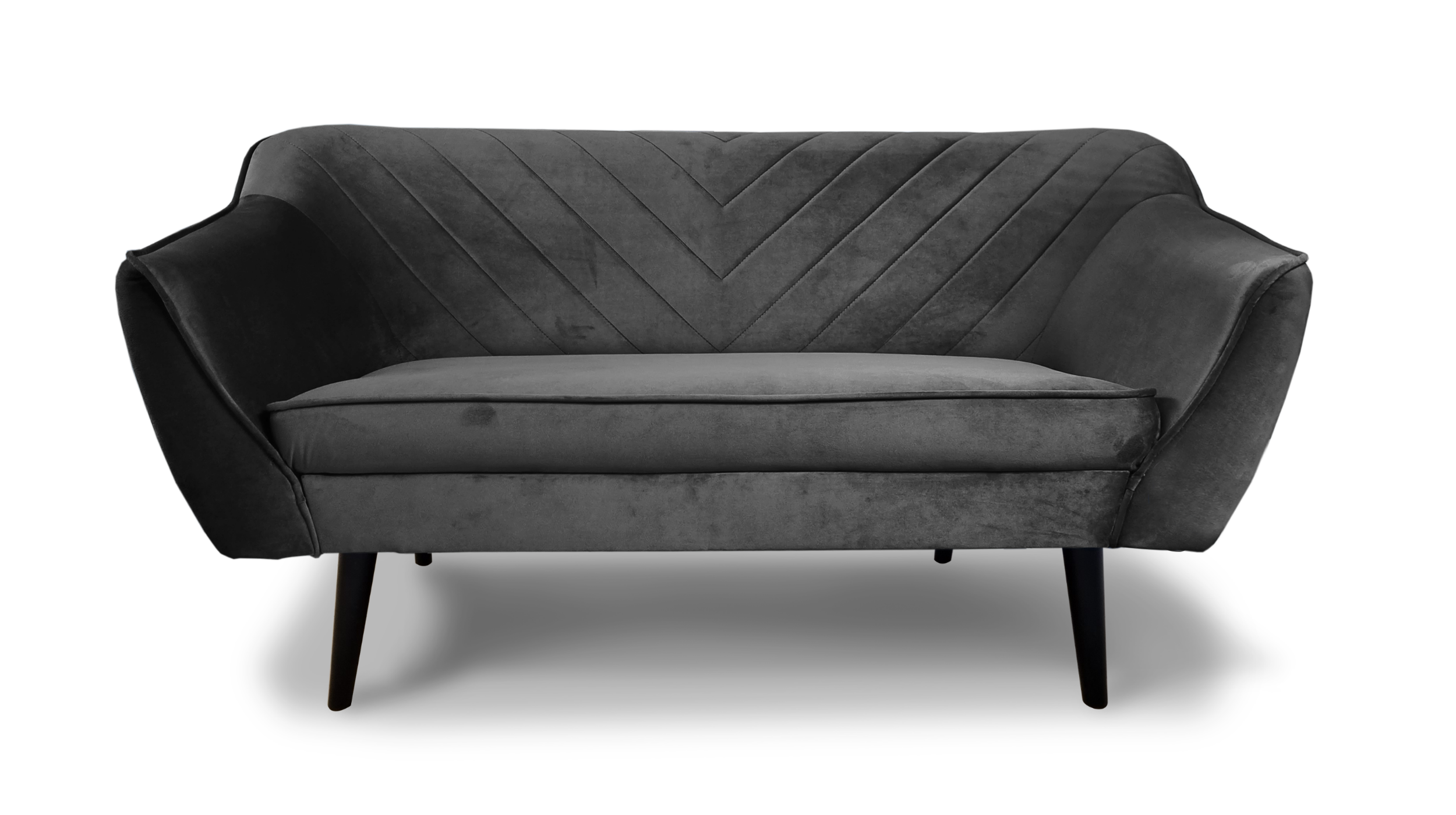 Sofa dwuosobowa Voltana szara velvet - zdjęcie 1