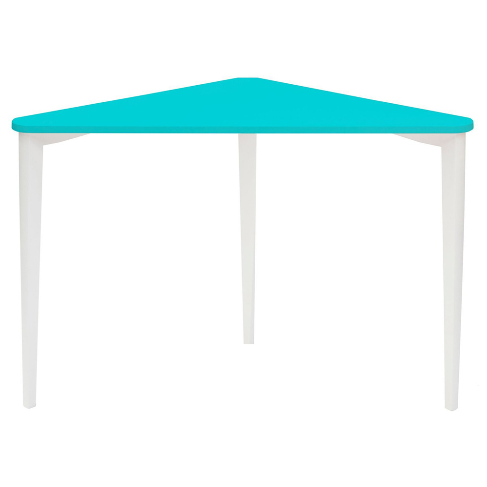 Biurko narożne Naja 114x85 cm biała podstawa Ciemnoturkusowy - zdjęcie 17