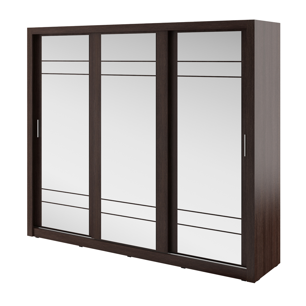 Szafa Arti 250 cm z trzema lustrami Wenge - zdjęcie 37