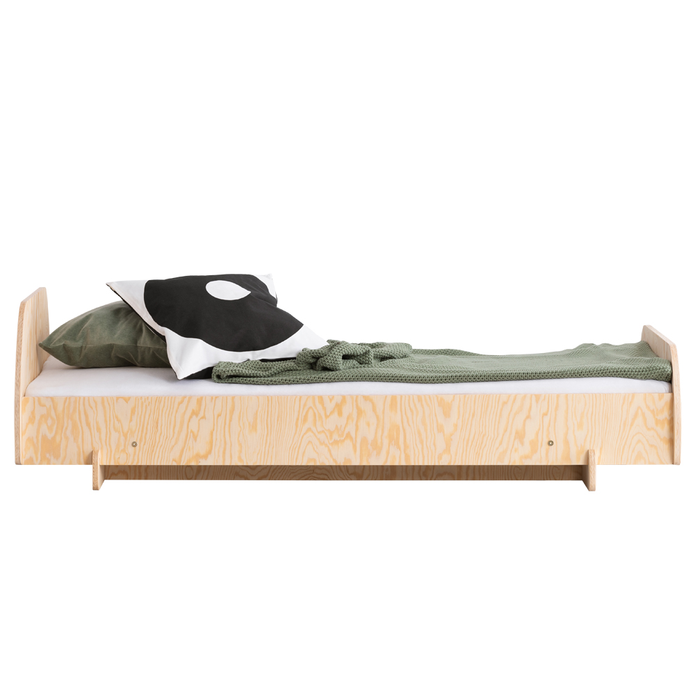 Łóżko drewniane dla dziecka Kyori na podwyższeniu 80x170 cm - zdjęcie 1