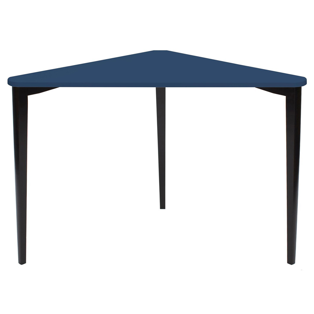 Biurko narożne Naja 114x85 cm czarna podstawa Granatowy - zdjęcie 1