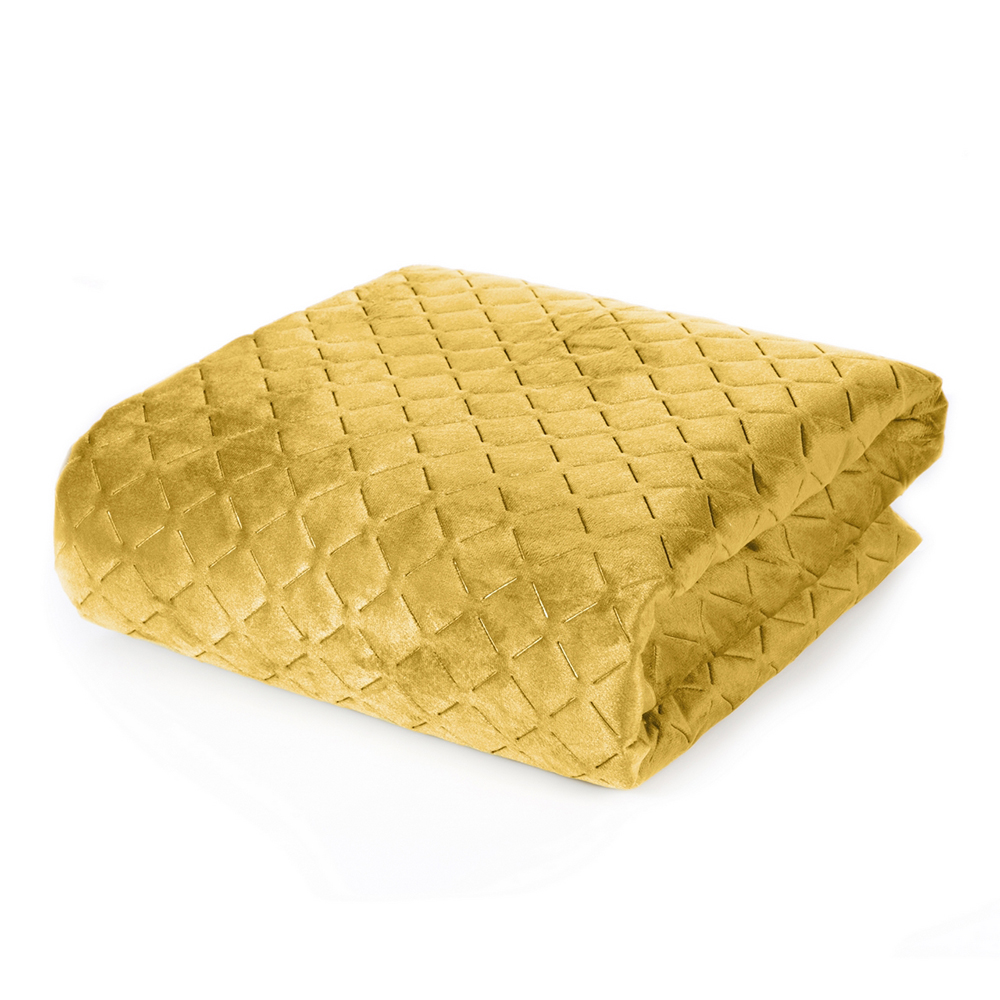 Narzuta Spinther 70x160 cm welwetowa z wzorem geometrycznym - zdjęcie 1