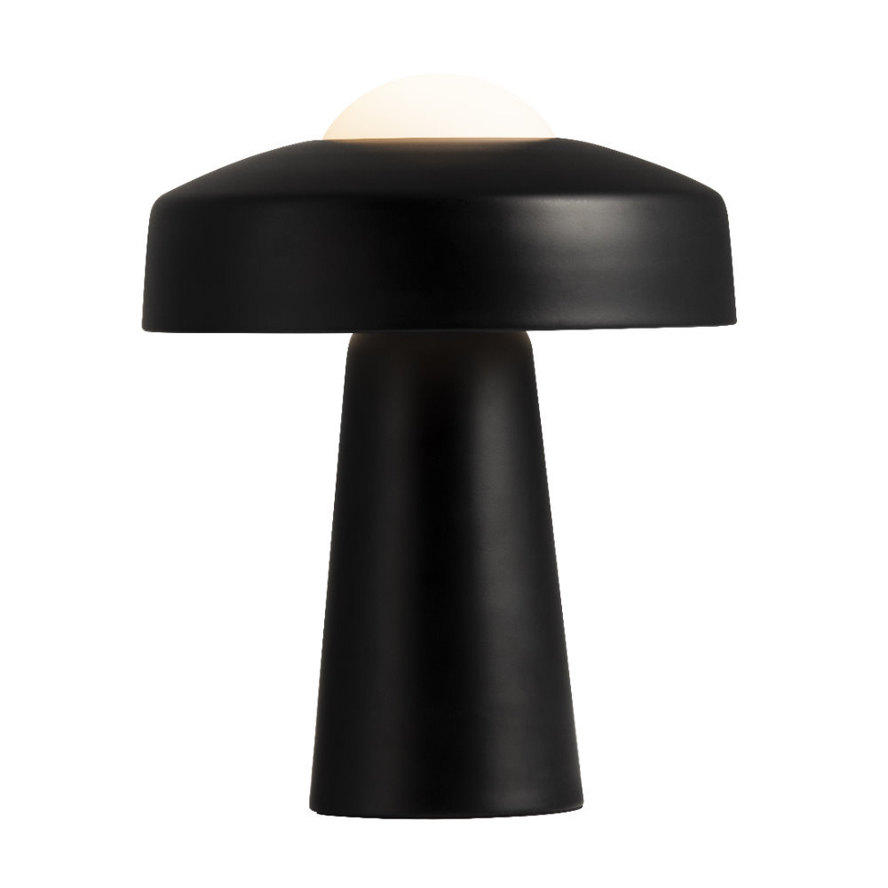 Lampa stołowa Time czarna szklany klosz - zdjęcie 1