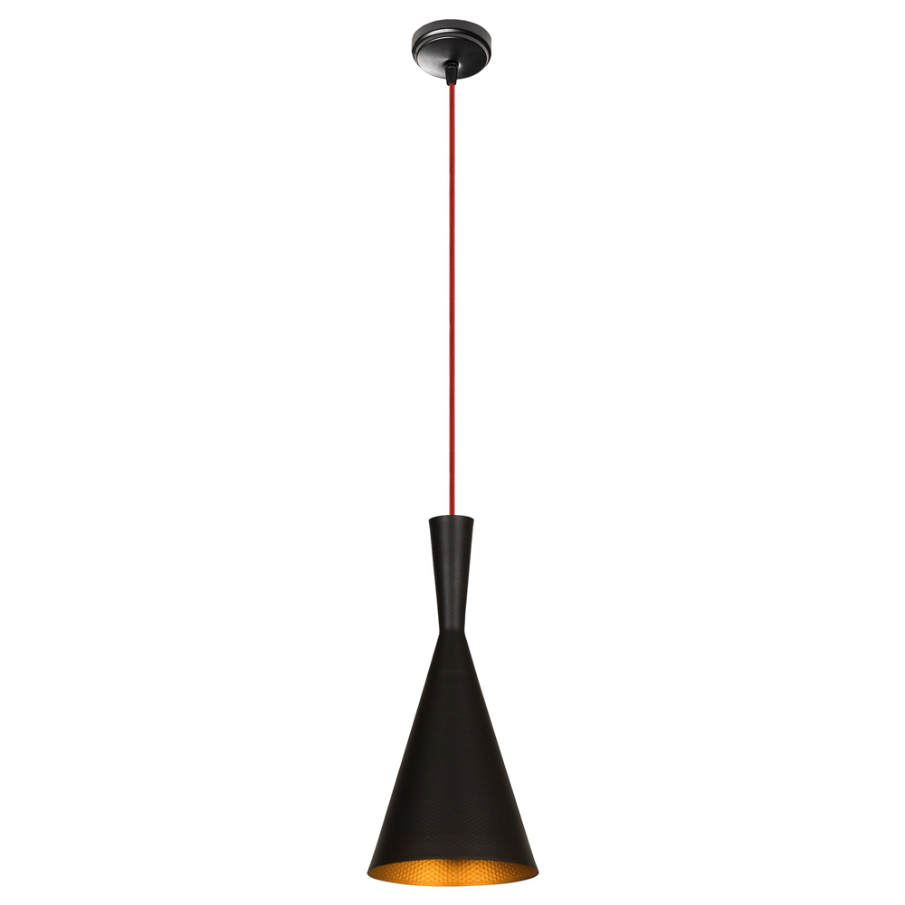 Lampa sufitowa Palmares kapelusz średnica 19 cm z czerwonym kablem - zdjęcie 1