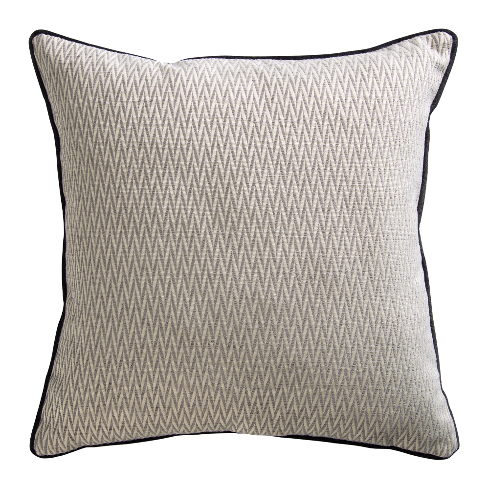 Poduszka dekoracyjna Dagura 45x45 cm szarobrązowa z wzorem - zdjęcie 1