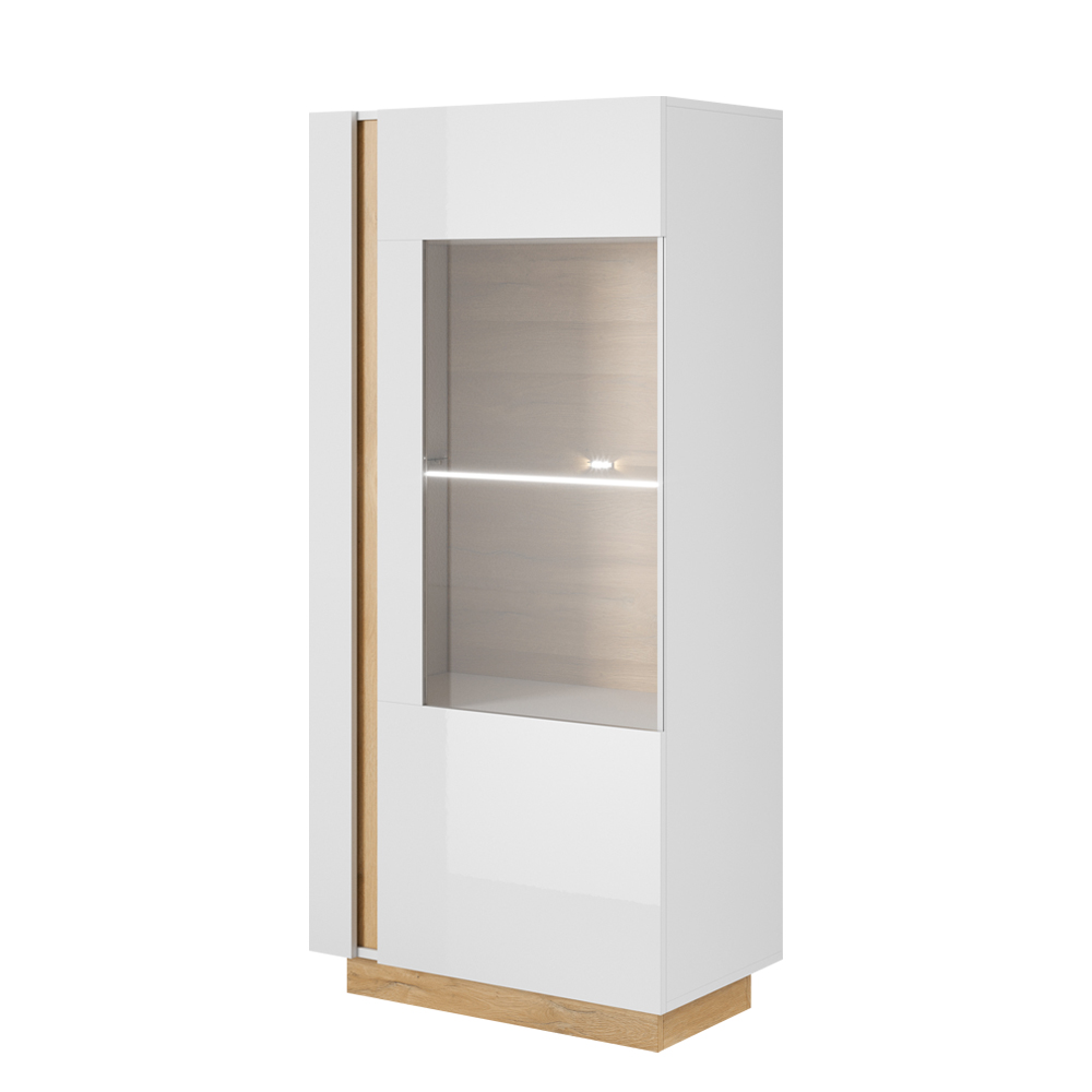 Witryna Skoky niska dąb z bielą - zdjęcie 1