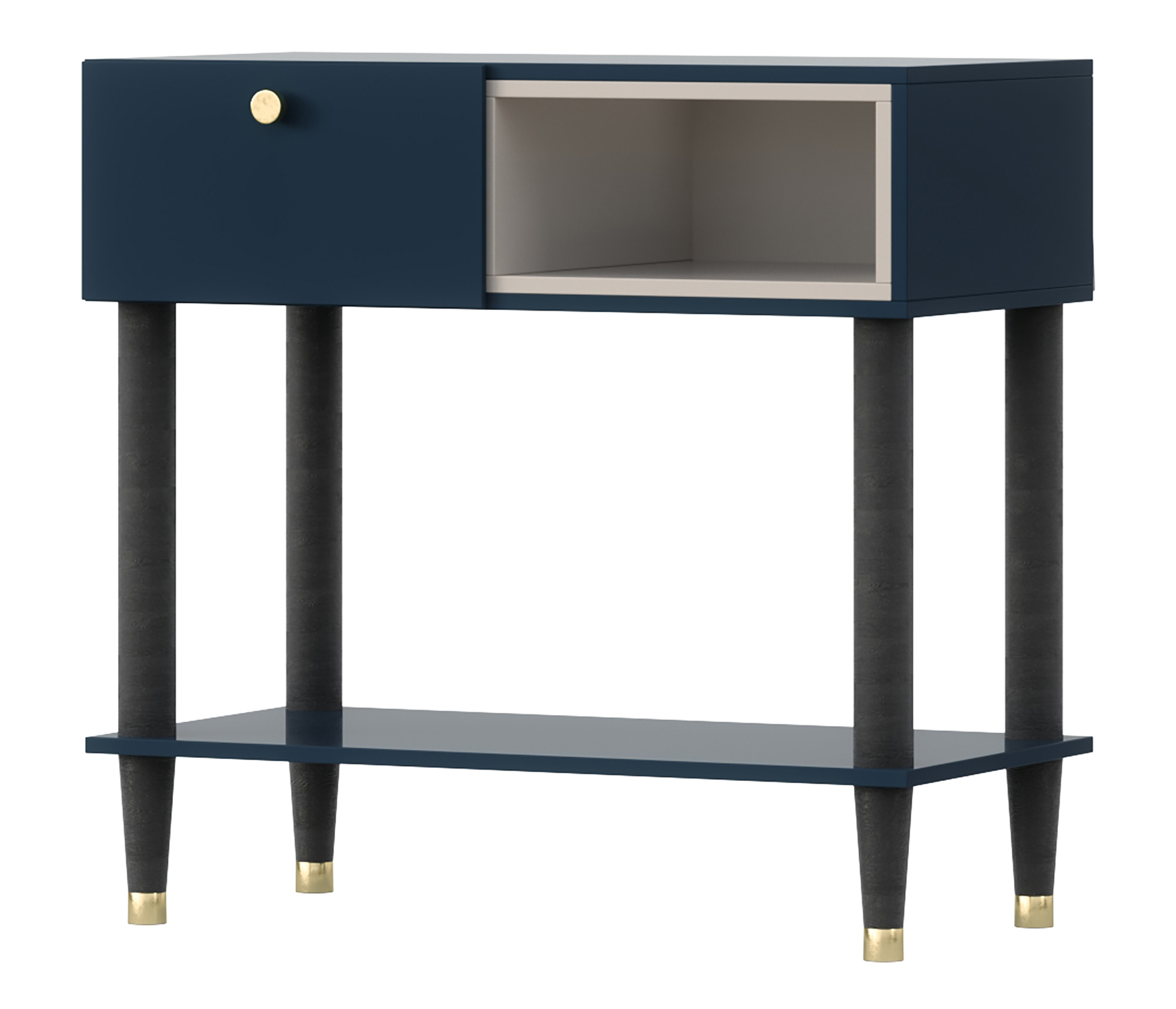 Toaletka Adularria 80 cm z szufladą Granatowa - zdjęcie 1