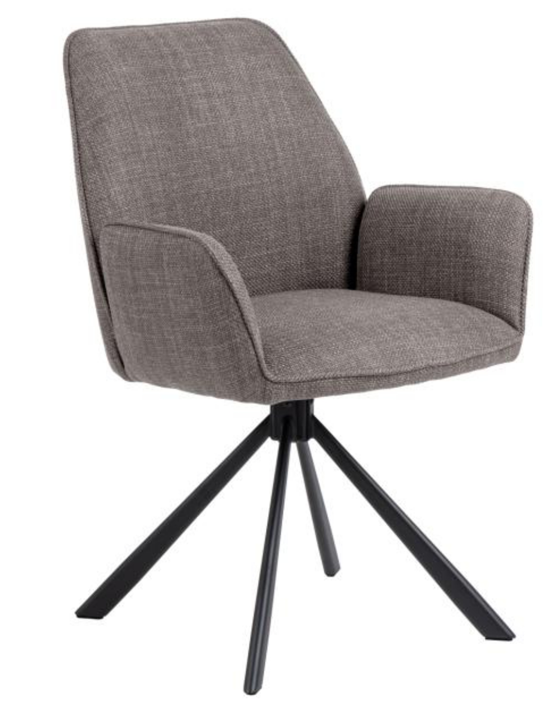 Krzesło tapicerowane Octality z funkcją obracania szarobrązowy - zdjęcie 1