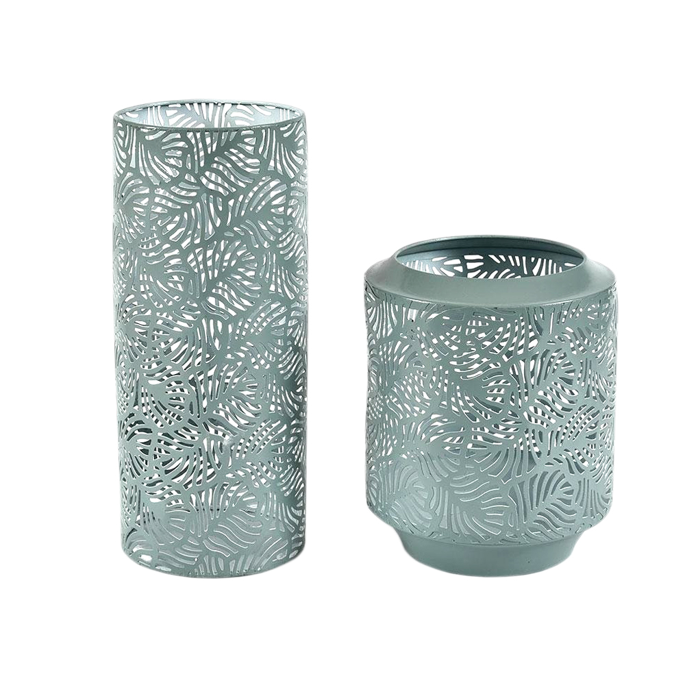 Lampion metalowy Voonex liście - zdjęcie 1