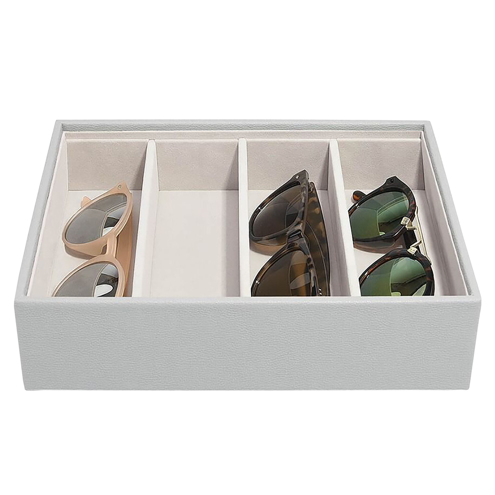 Szkatułka na biżuterię Pebble Classic Glasses & Accessory Layer jasnoszara - zdjęcie 1