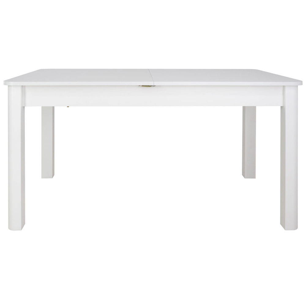 Stół rozkładany Eagor 140-190x84 cm zaokrąglonymi rogami biel alpejska - zdjęcie 1