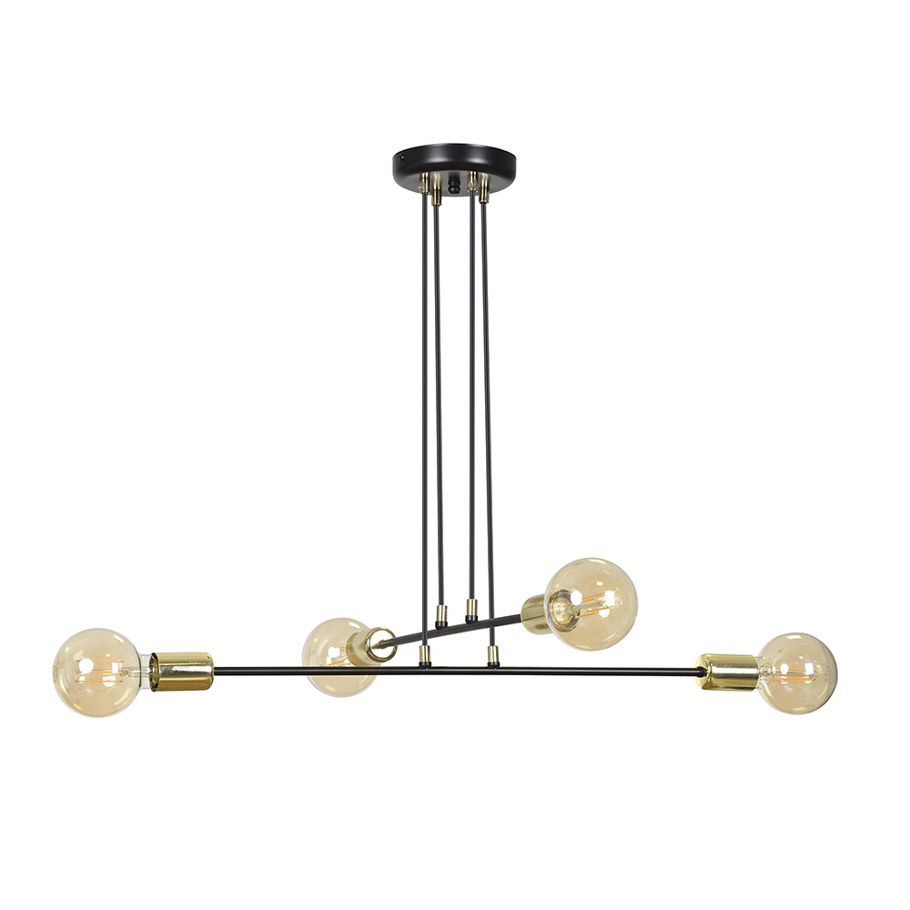 Lampa wisząca Ormea czarna x4 - zdjęcie 1