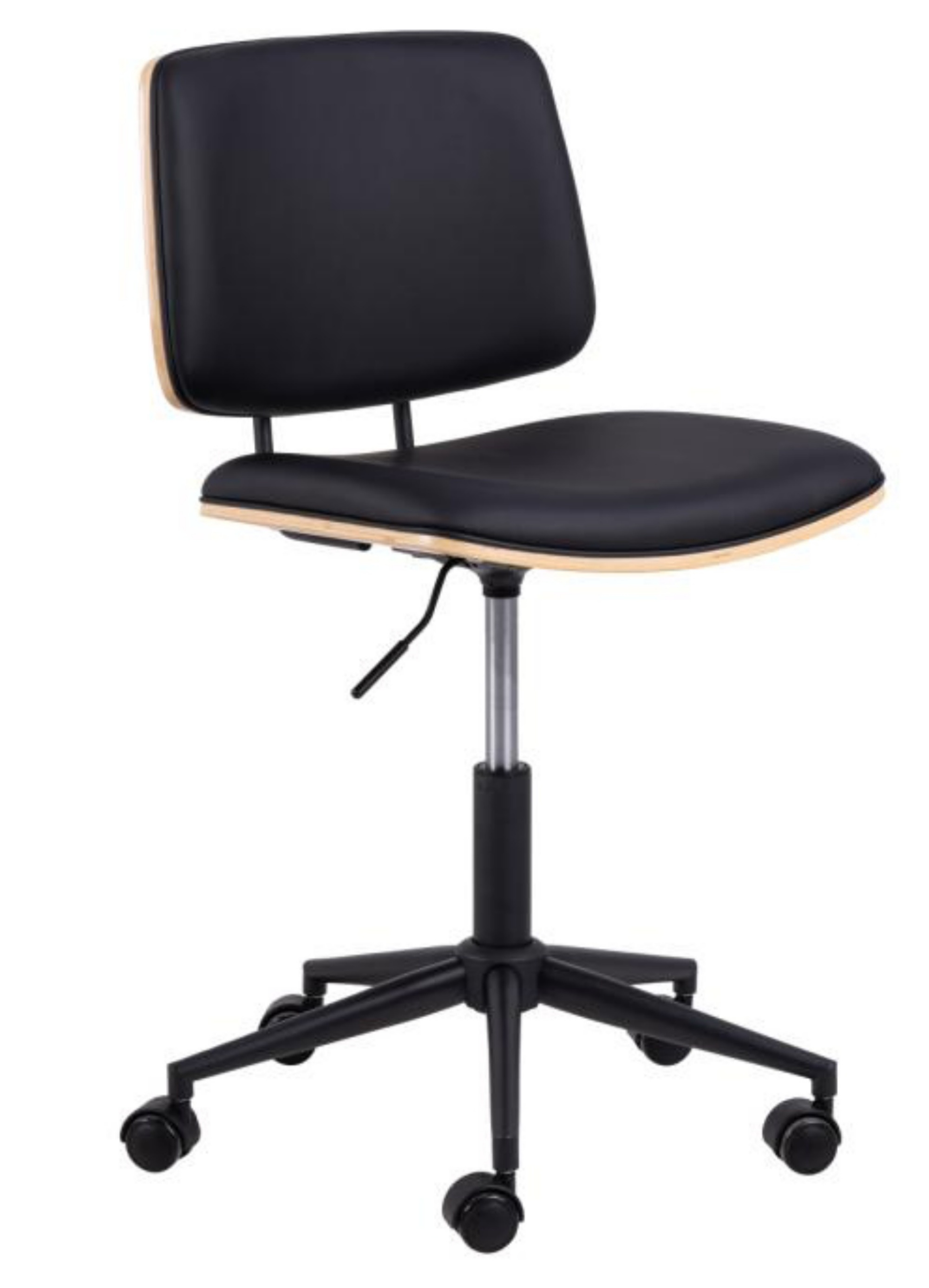 Fotel biurowy Climsor z regulacją wysokości czarna ekoskóra - zdjęcie 1