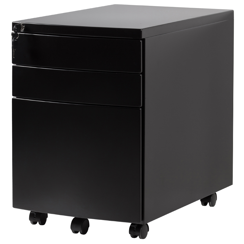 Kontenerek metalowy pod biurko RP-01 czarny - zdjęcie 1