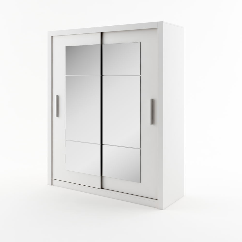 Szafa Idea 180 cm z lustrami Biały - zdjęcie 1