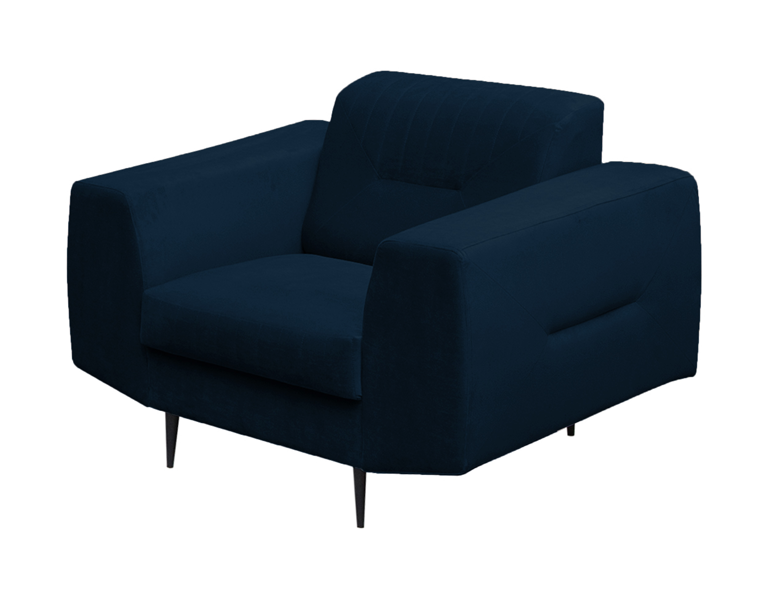 Fotel kubełkowy Carelle granatowy w tkaninie hydrofobowej welur  - zdjęcie 1