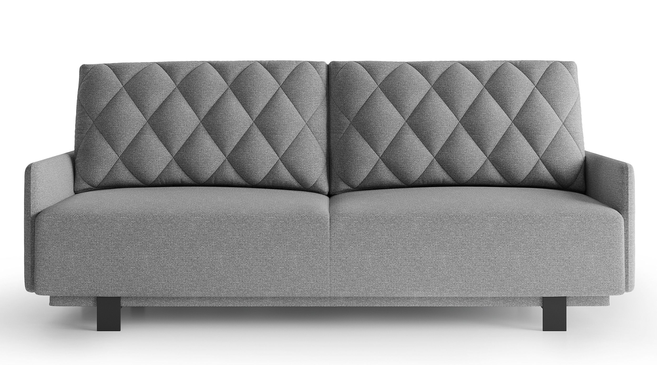 Kanapa rozkładana trzyosobowa Tagore z pojemnikiem grafitowa plecionka hydrofobowa - zdjęcie 1