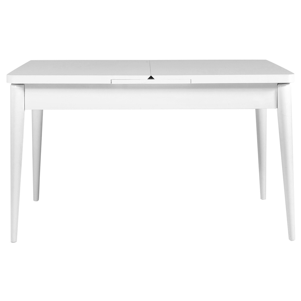 Stół rozkładany Elioused 129-163x80 cm biały - zdjęcie 1