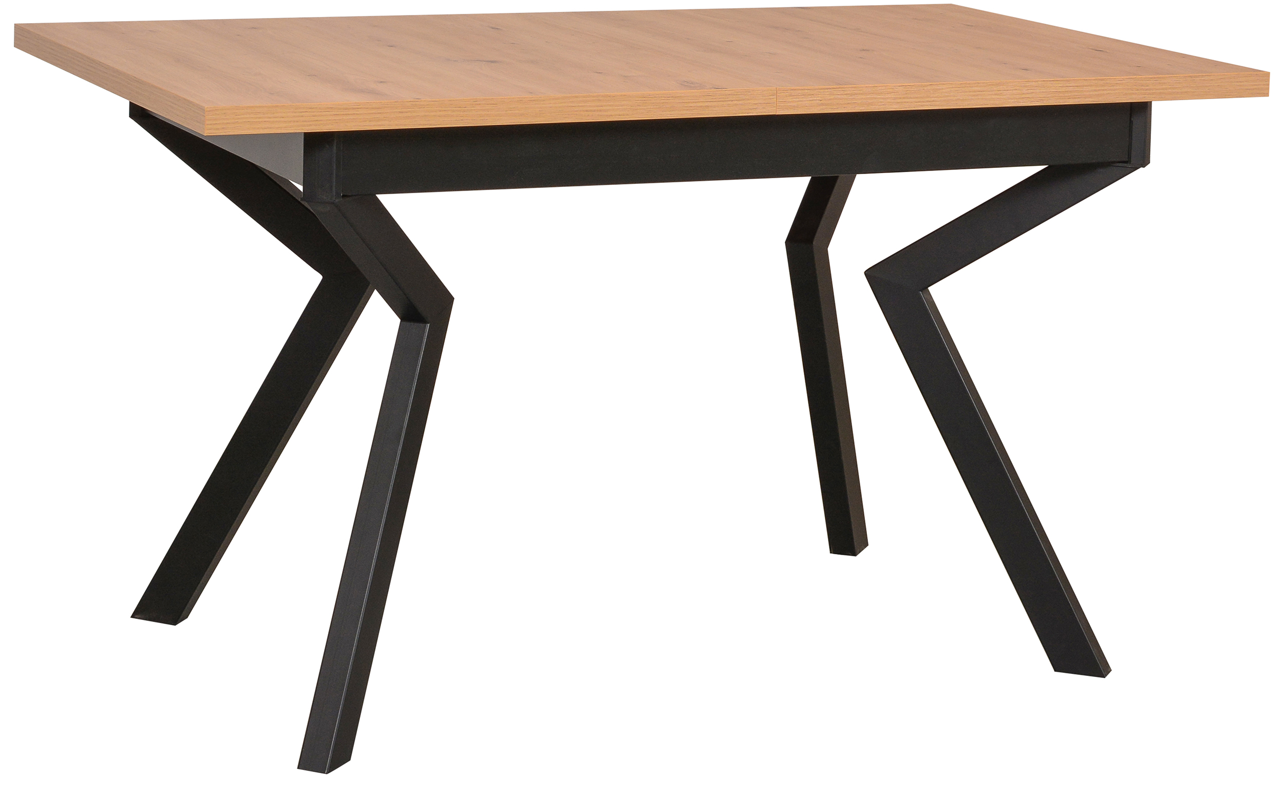 Stół rozkładany do jadalni Ennite 140-180x80 cm czarny/dąb artisan - zdjęcie 1