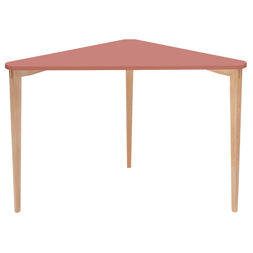 Biurko narożne Naja 114x85 cm bukowa podstawa Pomarańczowy - zdjęcie 1