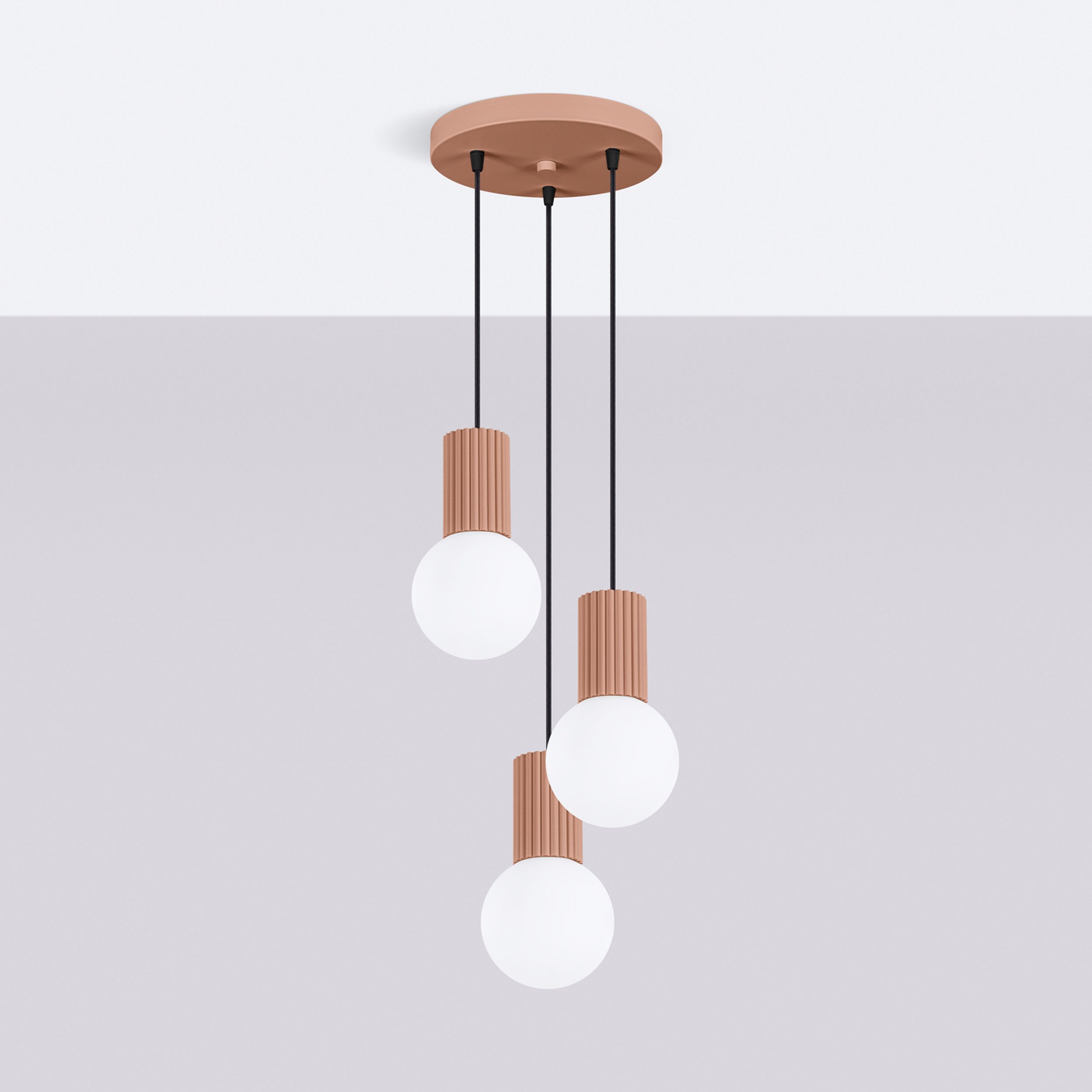 Lampa wisząca Halo 3P mocca