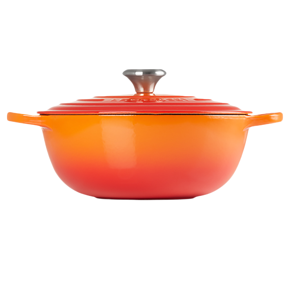 Le Creuset - Garnek żeliwny Signature La Marmite 26 cm pomarańczowy - zdjęcie 1