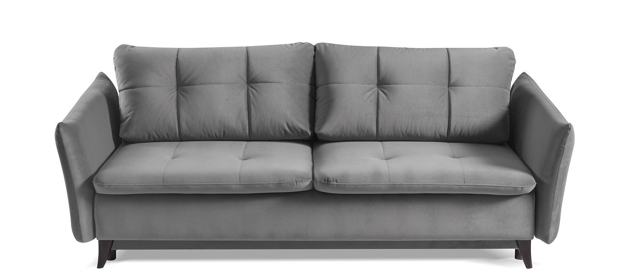 Kanapa rozkładana trzyosobowa Haggetorp z pojemnikiem szara - zdjęcie 1