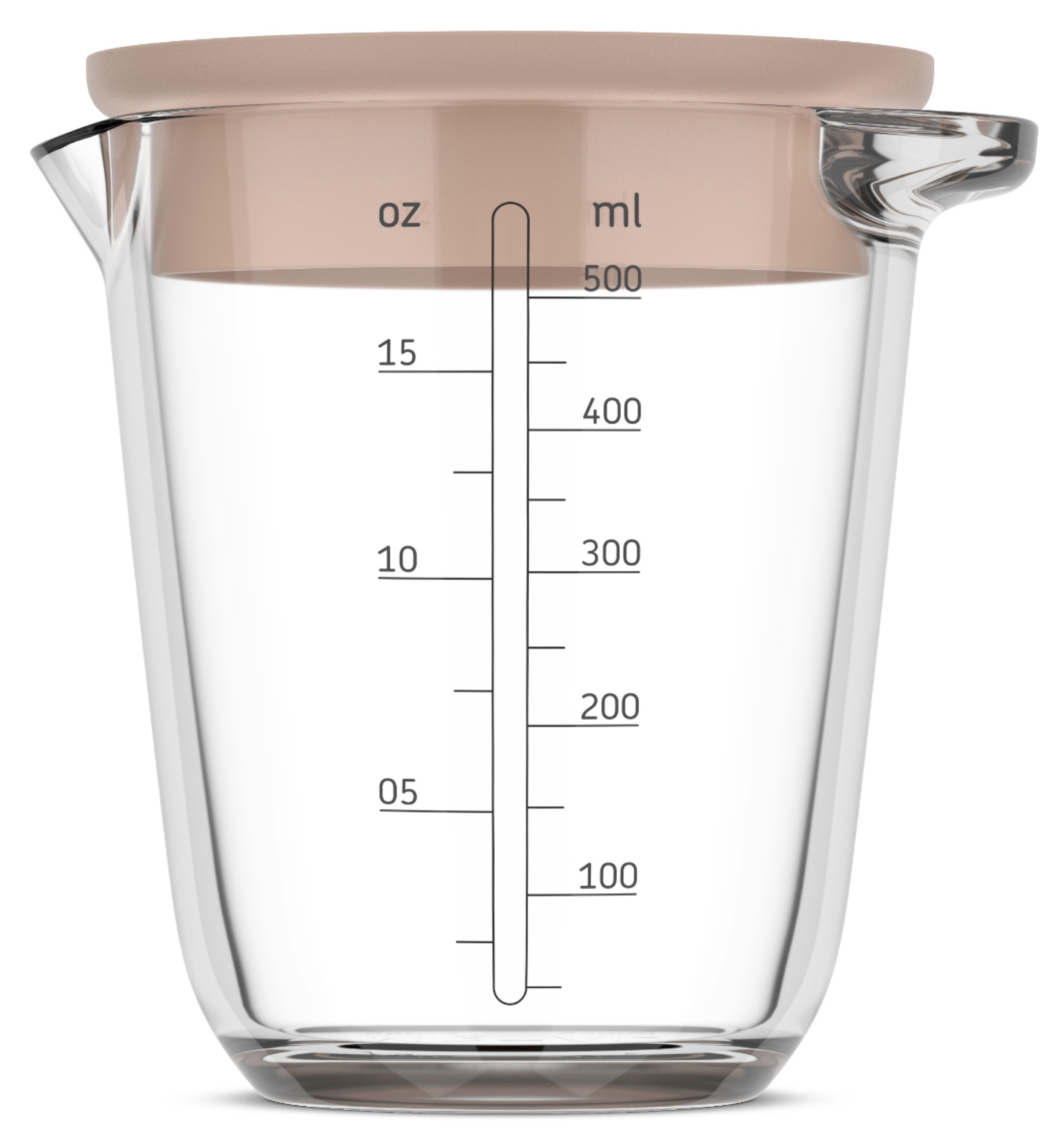 Dzbanek z miarką i pokrywką Chef It 500 ml kremowy - zdjęcie 1