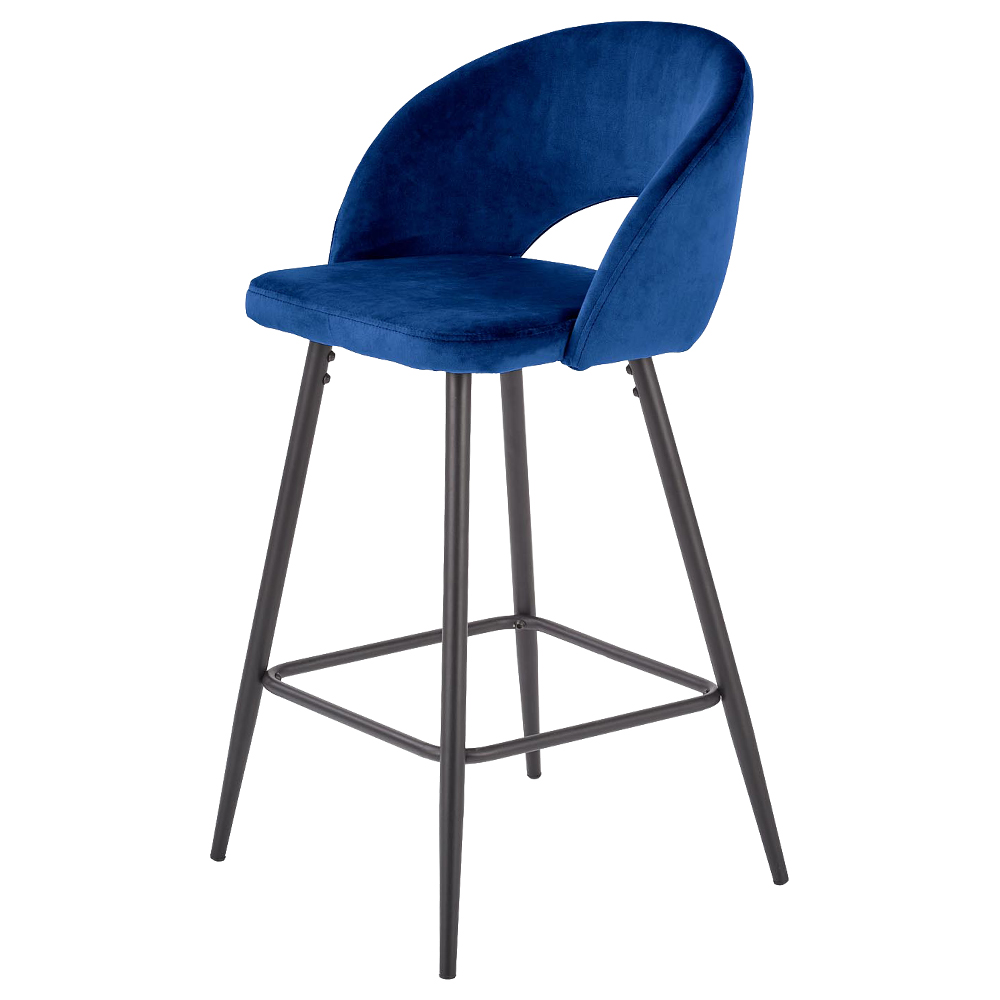 Hoker tapicerowany Fluosom granatowy - zdjęcie 1