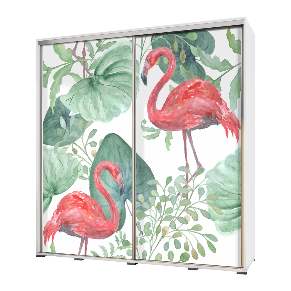 Szafa Wenecja 205 cm Flamingi i monstera - zdjęcie 1